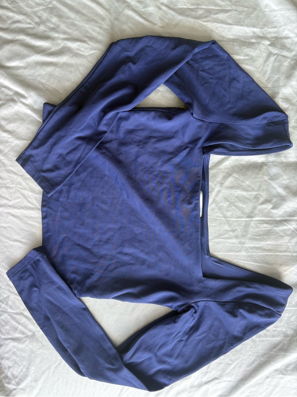 Babaton Navy Long Sleeve Scoop Neck Top